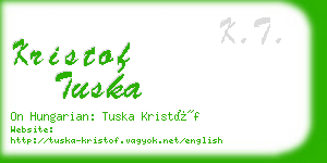kristof tuska business card